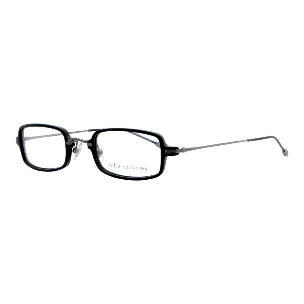 John Varvatos Rectangular Eyeglasses V347 Black/Gunmetal 49mm 347